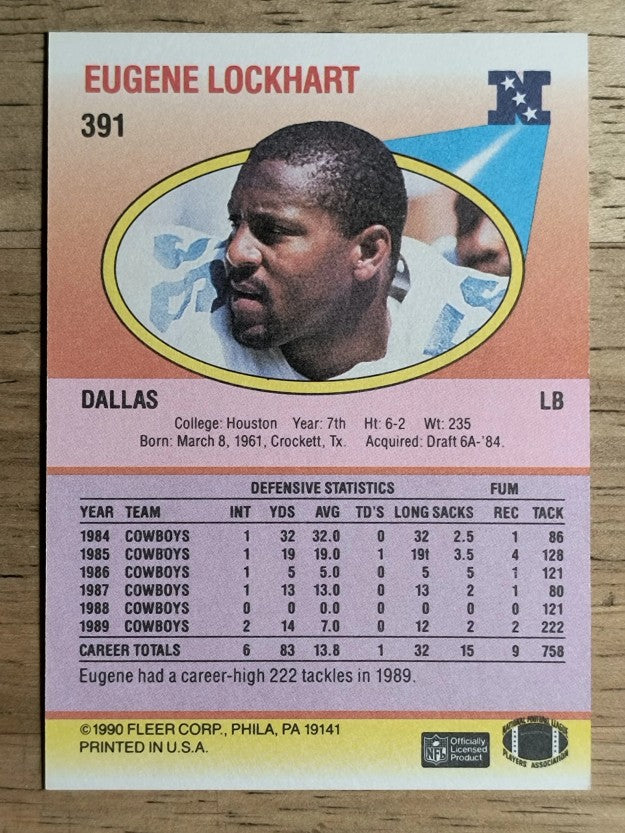 1990 Fleer #391 Eugene Lockhart