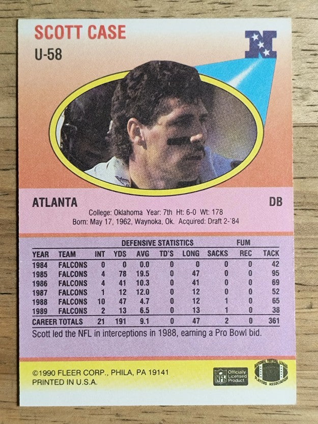 1990 Fleer Update #U58 Scott Case