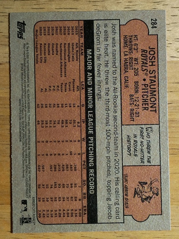 2021 Topps Heritage #284 Josh Staumont