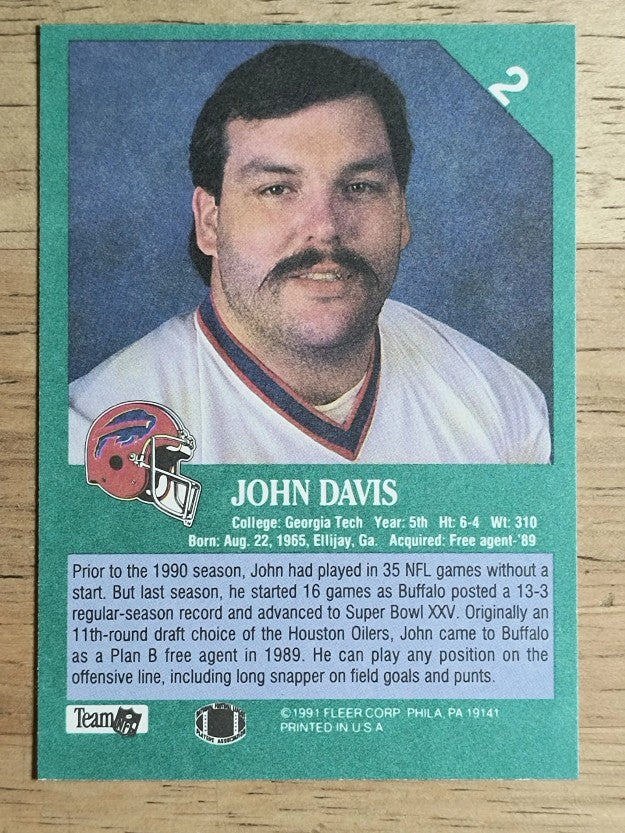 1991 Fleer #2 John Davis RC