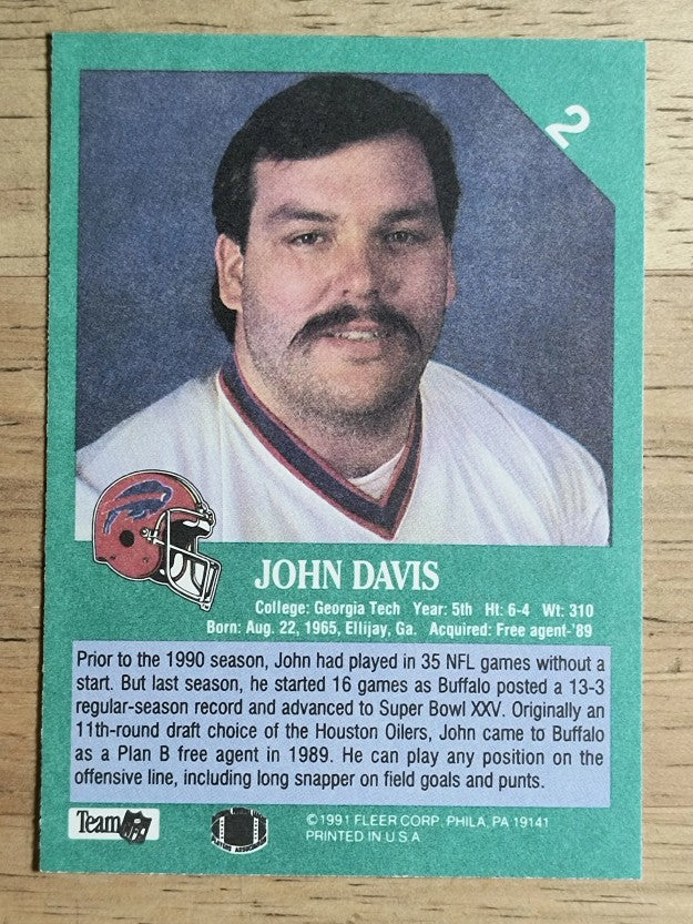 1991 Fleer #2 John Davis RC