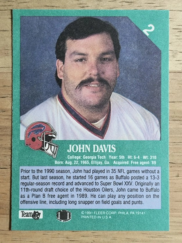 1991 Fleer #2 John Davis RC