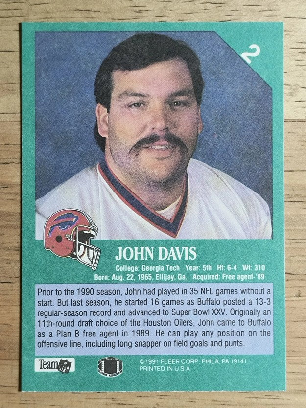 1991 Fleer #2 John Davis RC