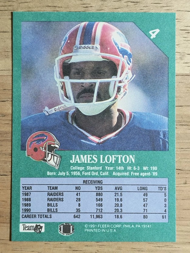 1991 Fleer #4 James Lofton
