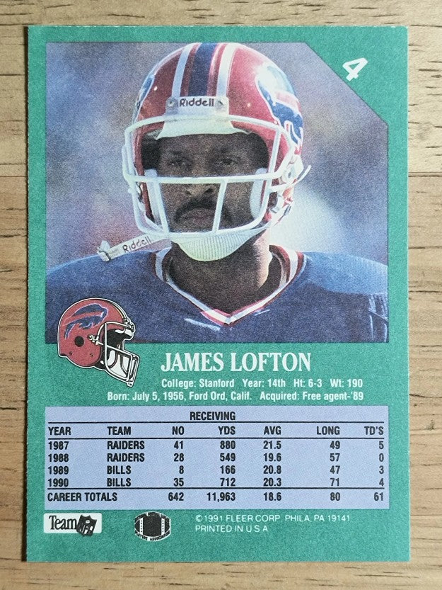 1991 Fleer #4 James Lofton