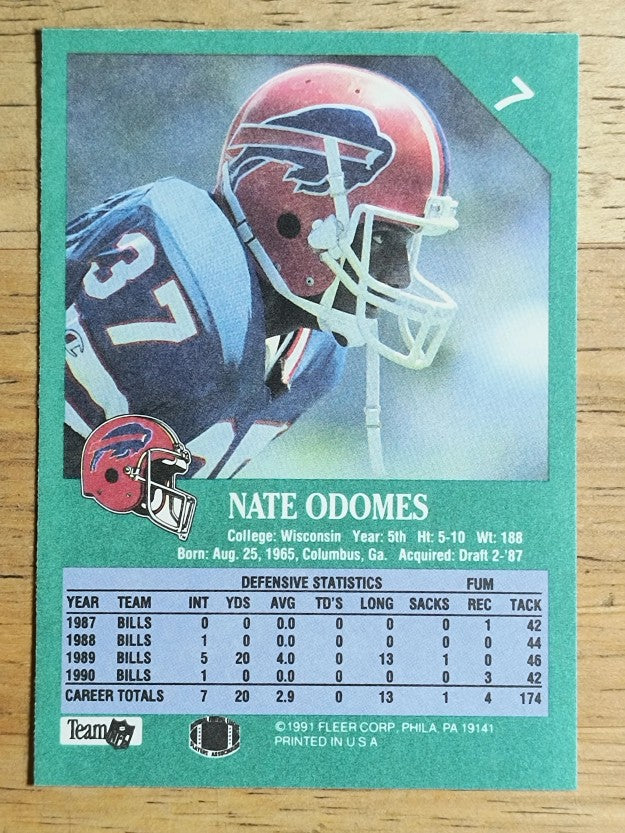 1991 Fleer #7 Nate Odomes