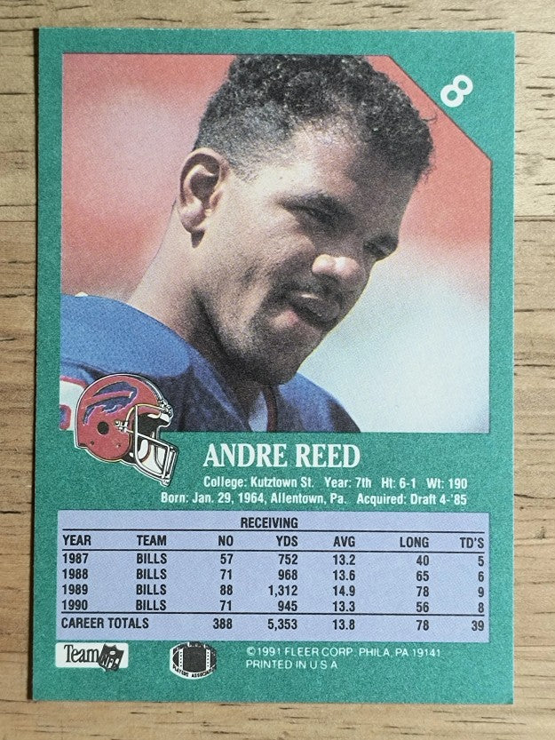 1991 Fleer #8 Andre Reed