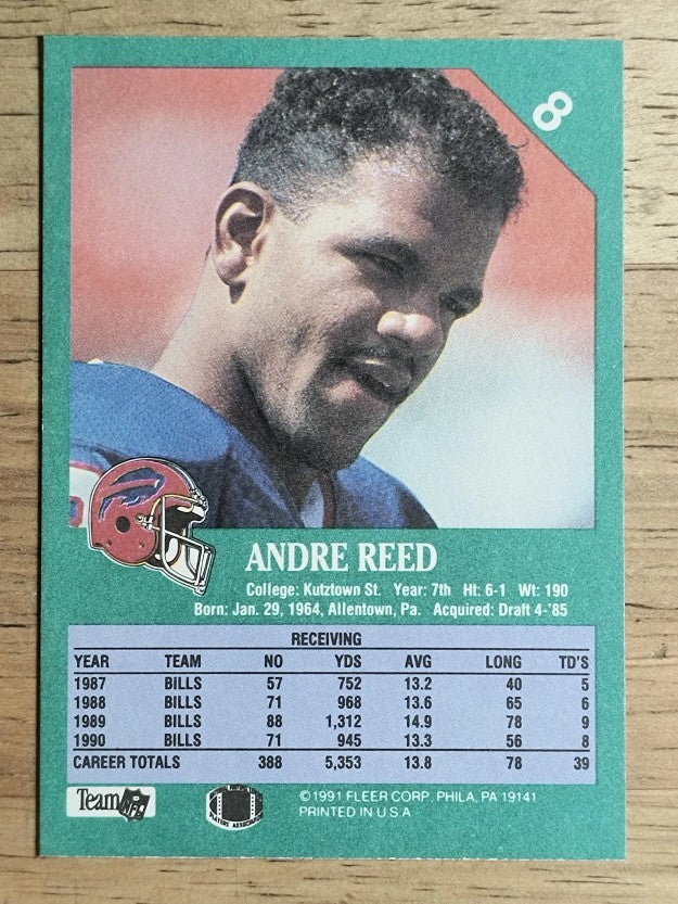 1991 Fleer #8 Andre Reed