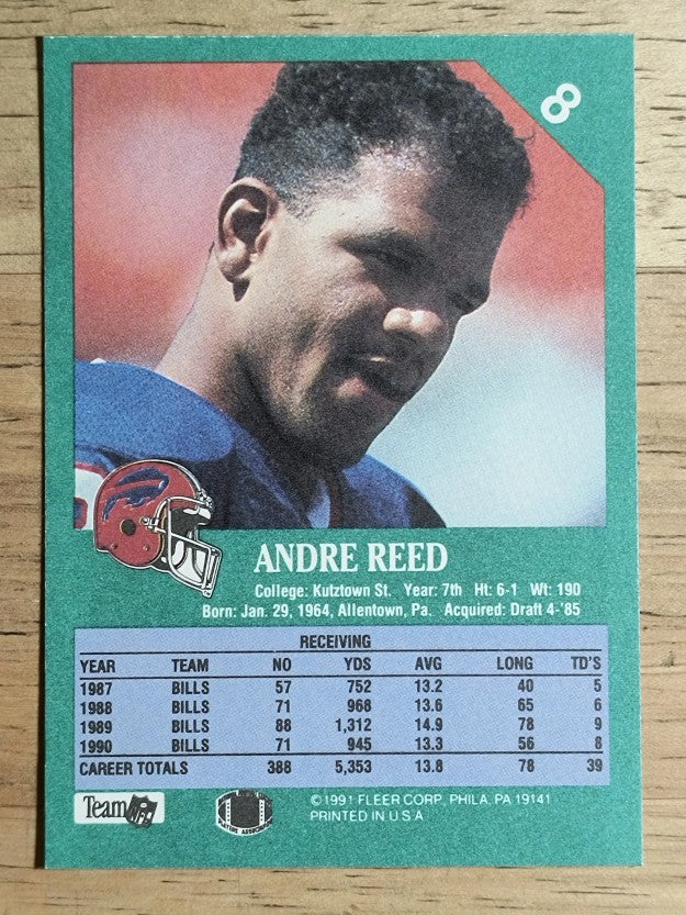 1991 Fleer #8 Andre Reed