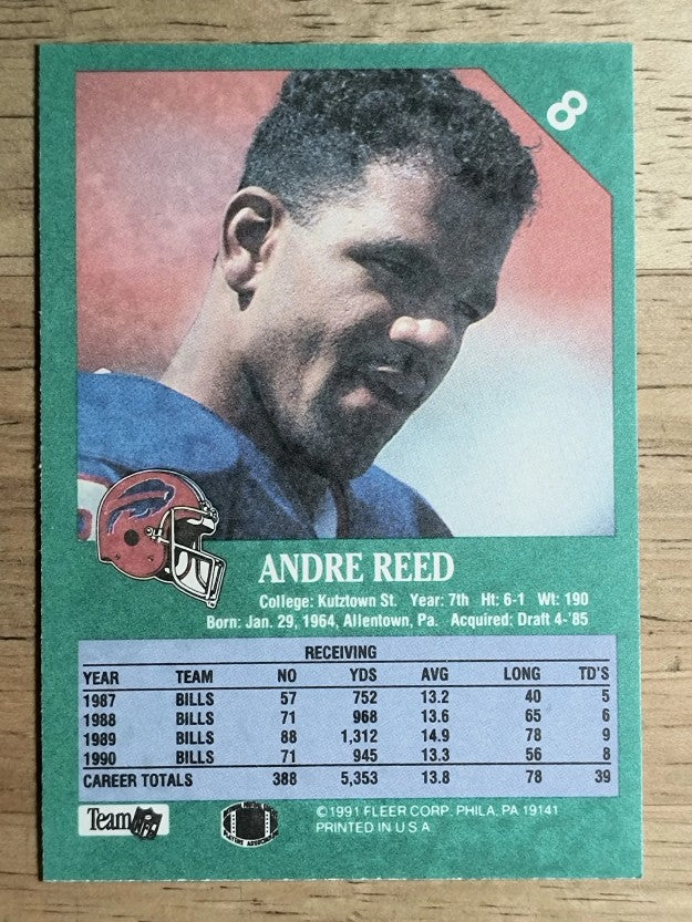 1991 Fleer #8 Andre Reed