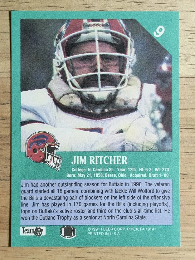 1991 Fleer #9 Jim Ritcher