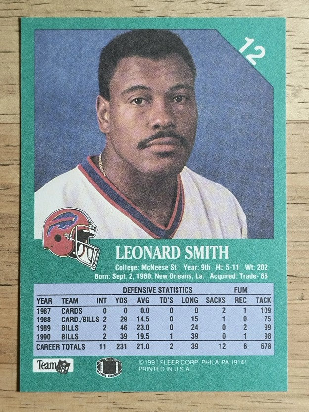 1991 Fleer #12 Leonard Smith