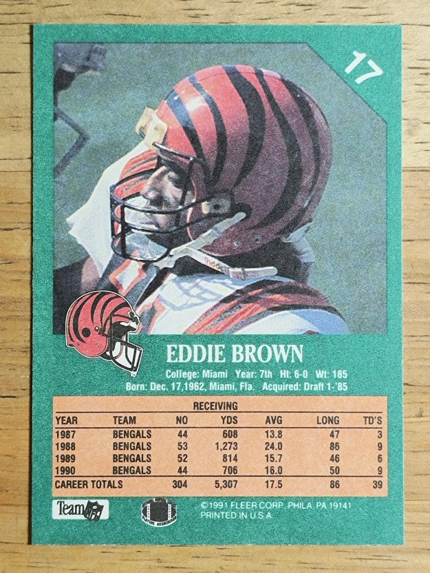 1991 Fleer #17 Eddie Brown