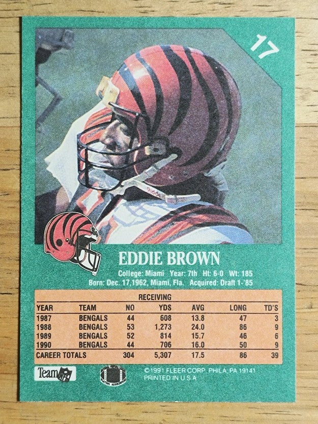 1991 Fleer #17 Eddie Brown