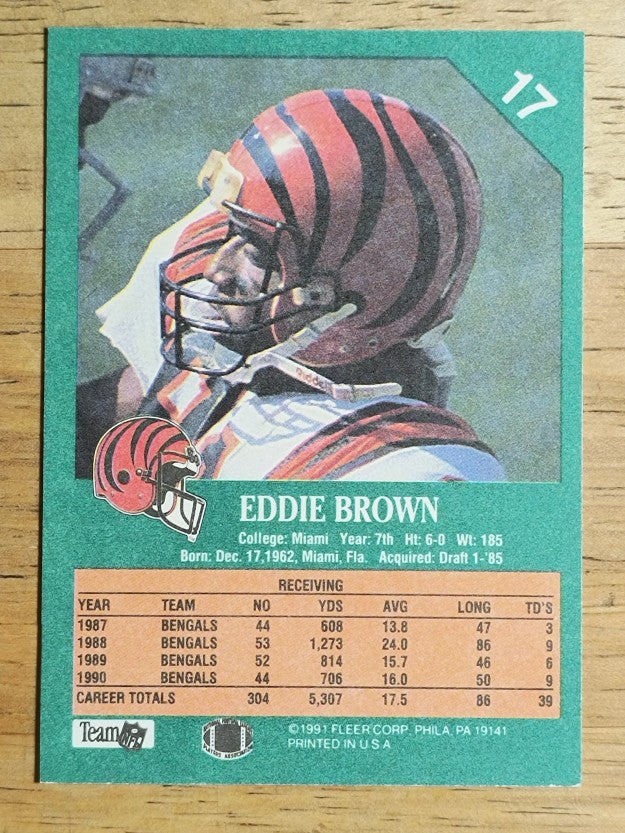 1991 Fleer #17 Eddie Brown