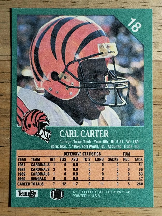 1991 Fleer #18 Carl Carter