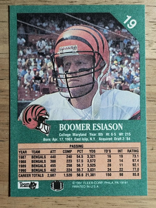 1991 Fleer #19 Boomer Esiason