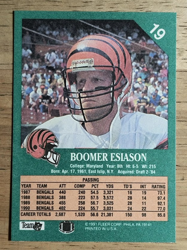 1991 Fleer #19 Boomer Esiason