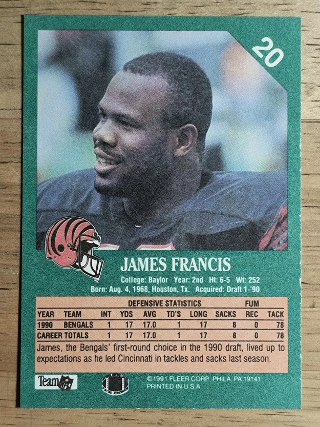 1991 Fleer #20 James Francis