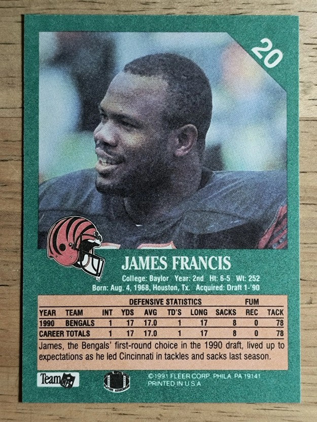 1991 Fleer #20 James Francis