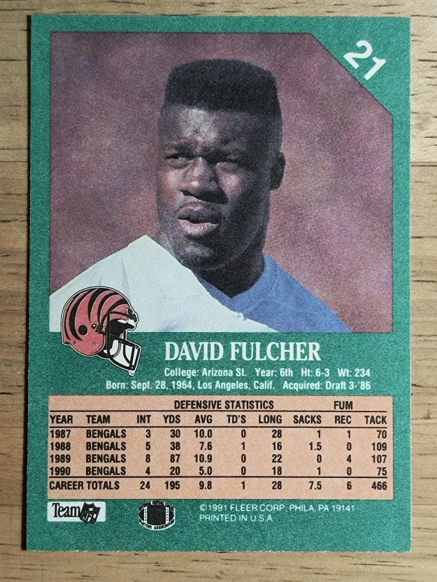 1991 Fleer #21 David Fulcher