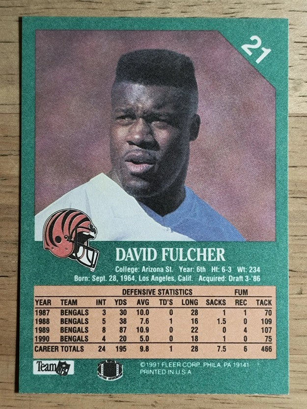 1991 Fleer #21 David Fulcher