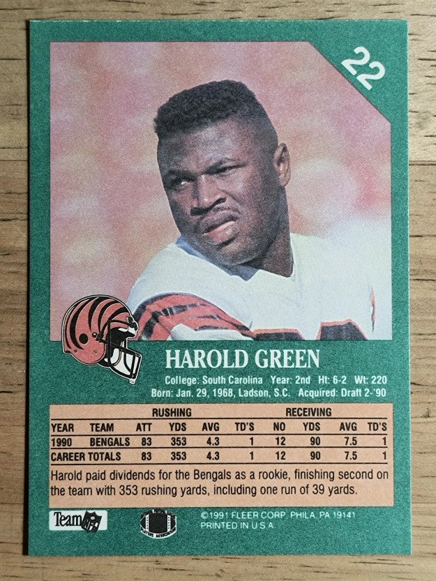 1991 Fleer #22 Harold Green