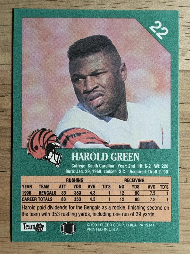 1991 Fleer #22 Harold Green