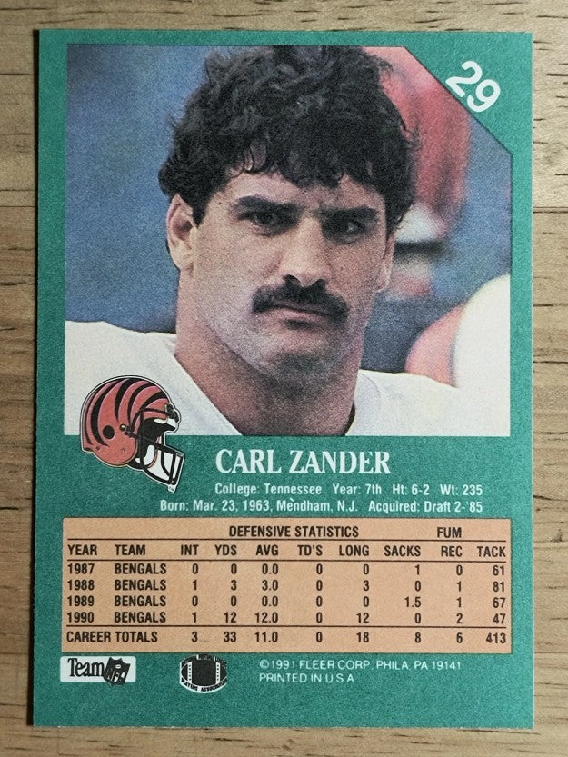 1991 Fleer #29 Carl Zander