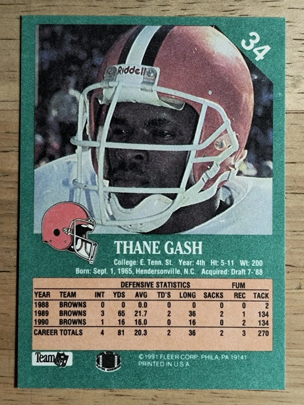 1991 Fleer #34 Thane Gash
