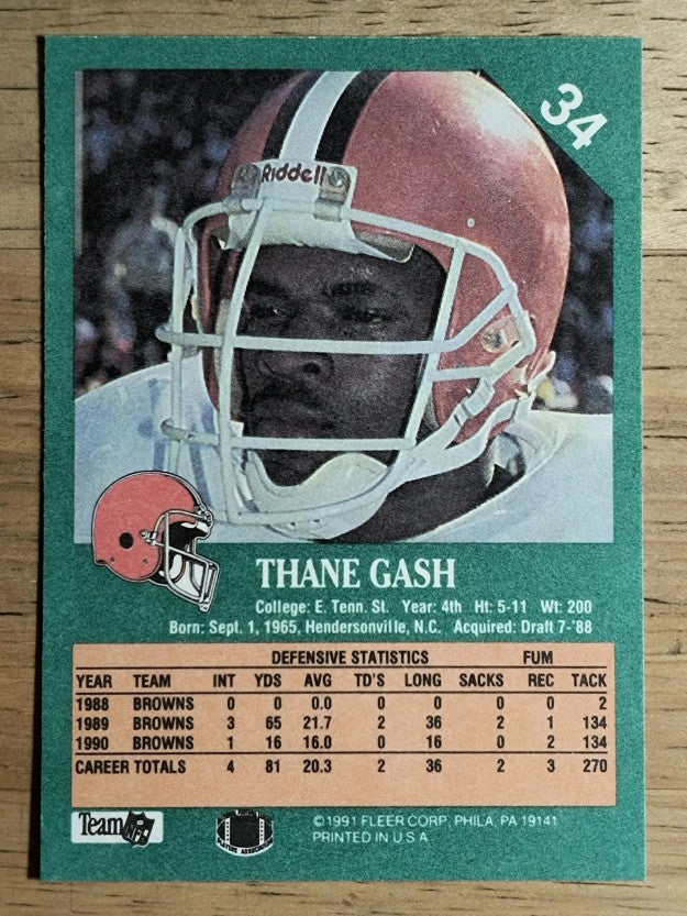 1991 Fleer #34 Thane Gash