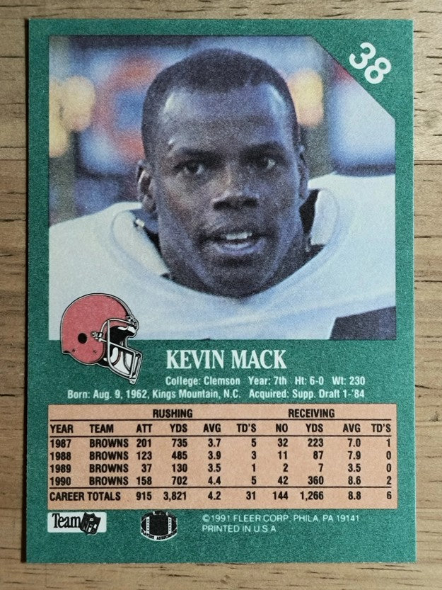 1991 Fleer #38 Kevin Mack
