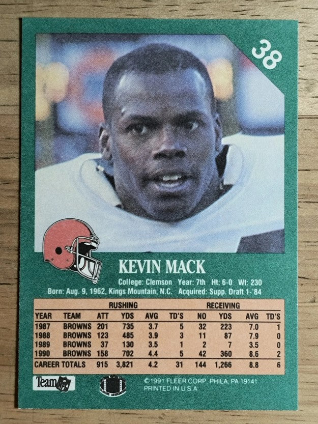 1991 Fleer #38 Kevin Mack