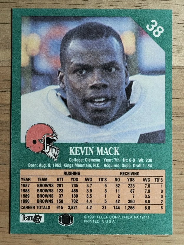 1991 Fleer #38 Kevin Mack