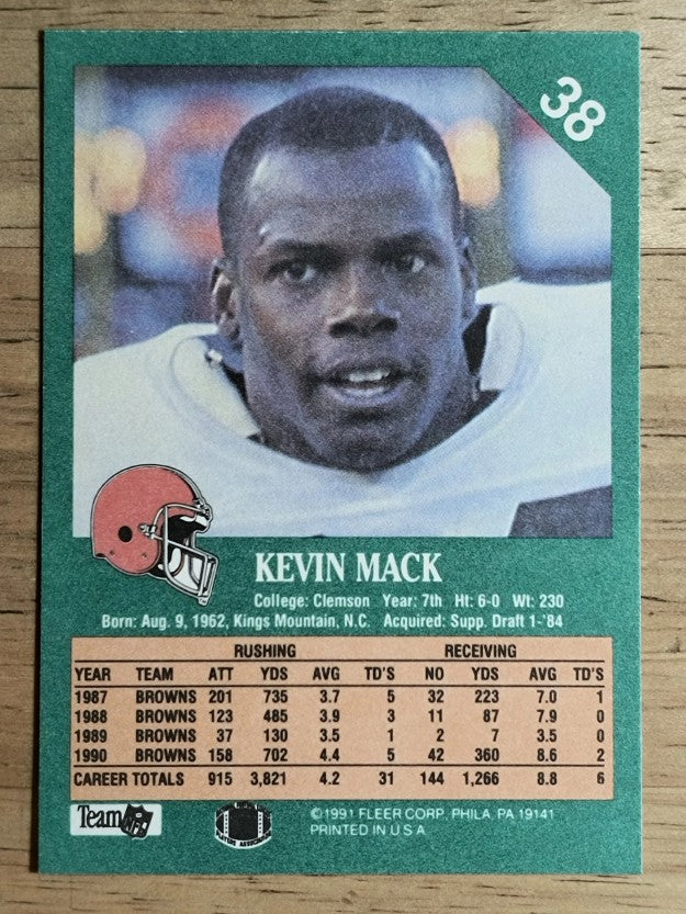 1991 Fleer #38 Kevin Mack