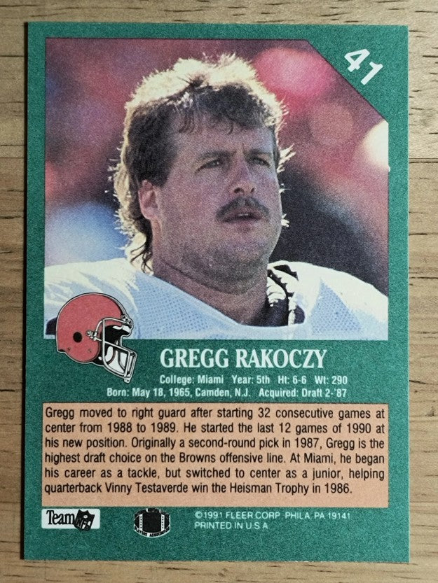 1991 Fleer #41 Gregg Rakoczy