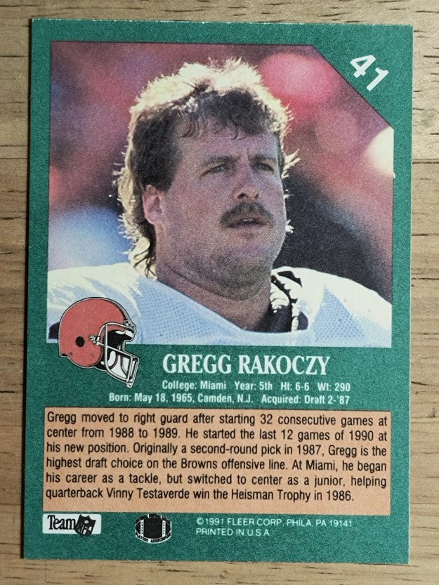 1991 Fleer #41 Gregg Rakoczy