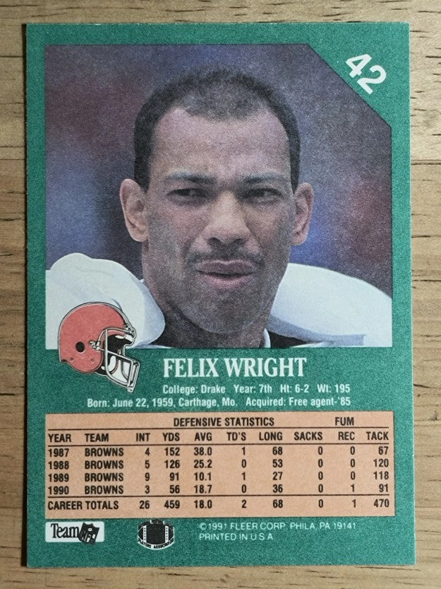 1991 Fleer #42 Felix Wright