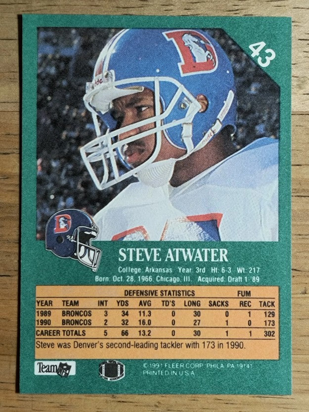 1991 Fleer #43 Steve Atwater