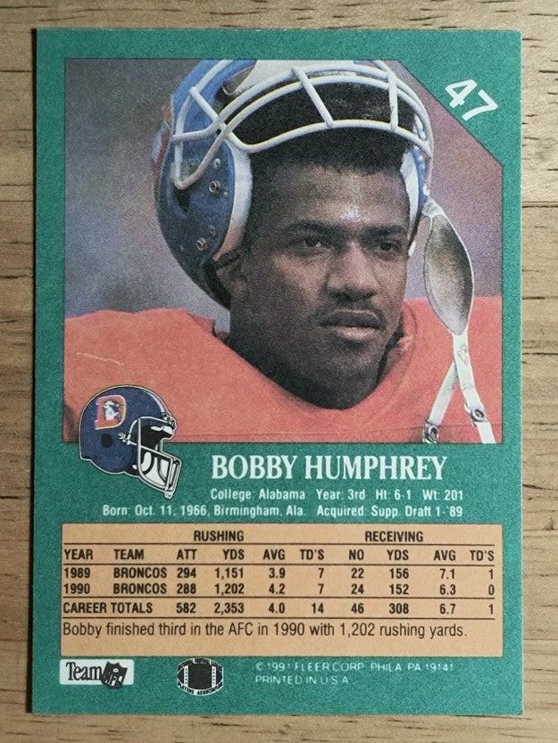 1991 Fleer #47 Bobby Humphrey
