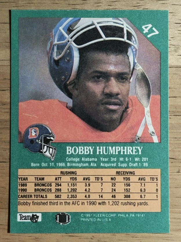 1991 Fleer #47 Bobby Humphrey
