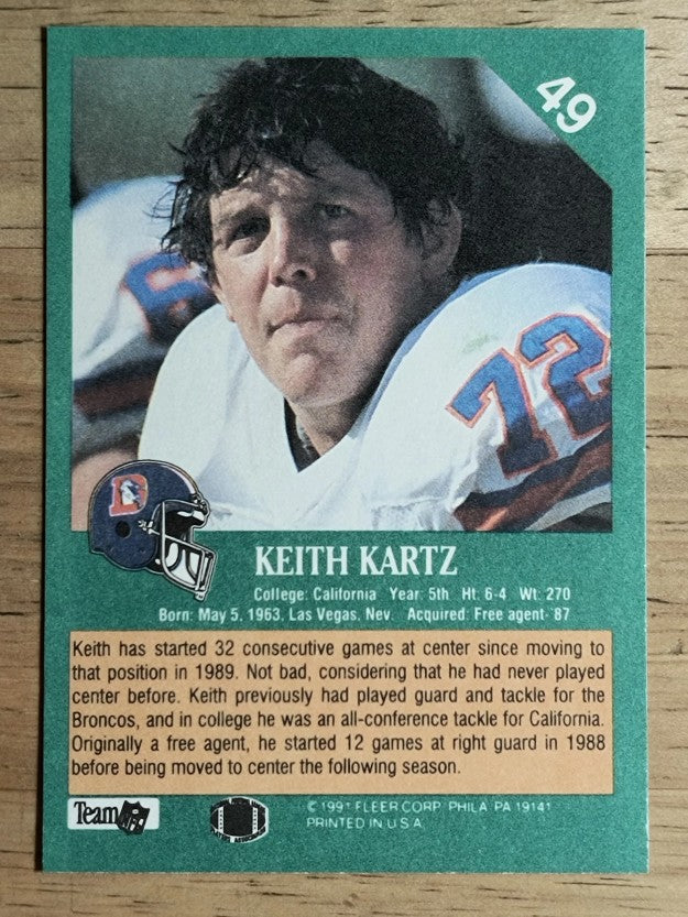 1991 Fleer #49 Keith Kartz