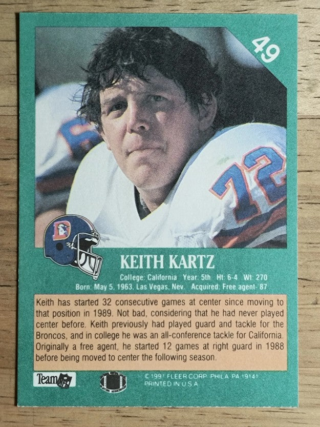 1991 Fleer #49 Keith Kartz
