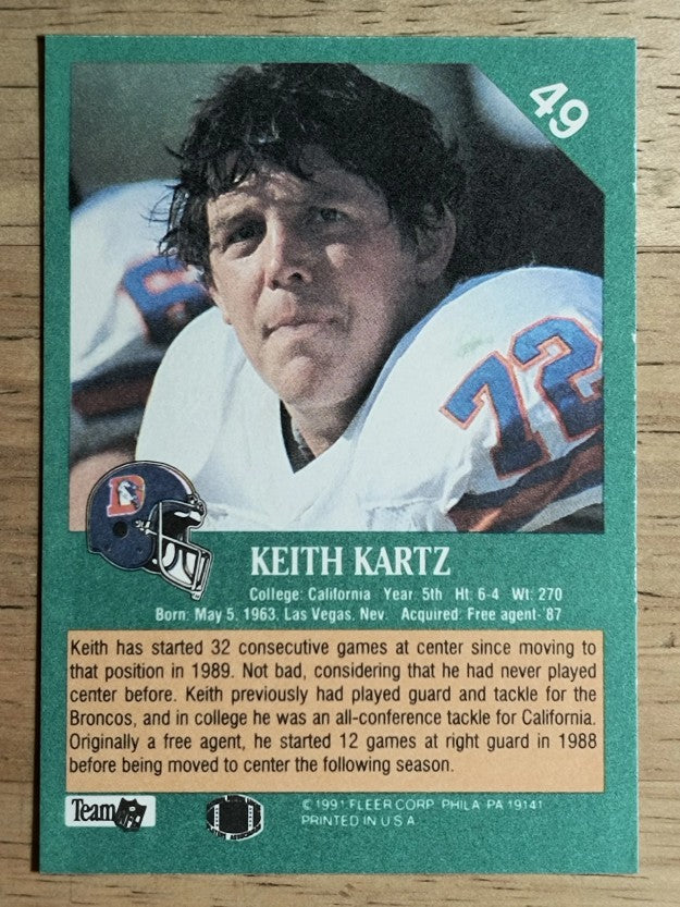 1991 Fleer #49 Keith Kartz
