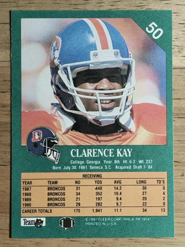 1991 Fleer #50 Clarence Kay