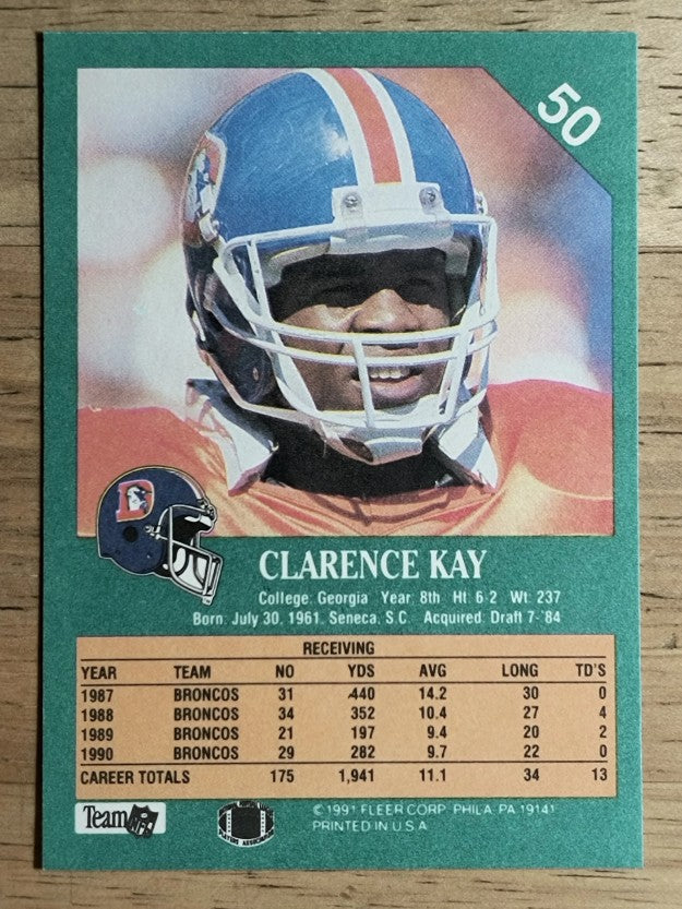 1991 Fleer #50 Clarence Kay