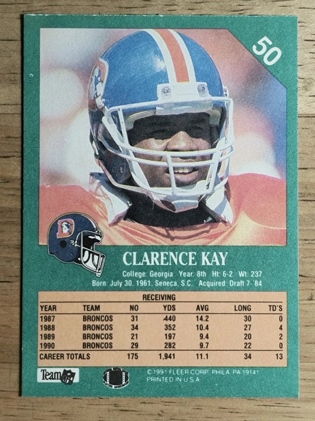 1991 Fleer #50 Clarence Kay