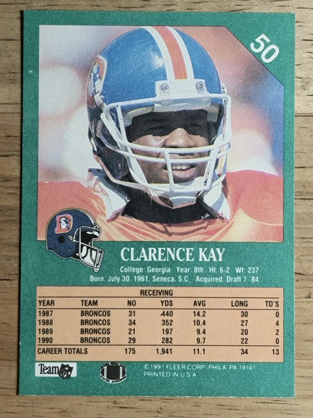 1991 Fleer #50 Clarence Kay