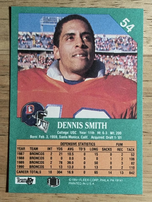 1991 Fleer #54 Dennis Smith