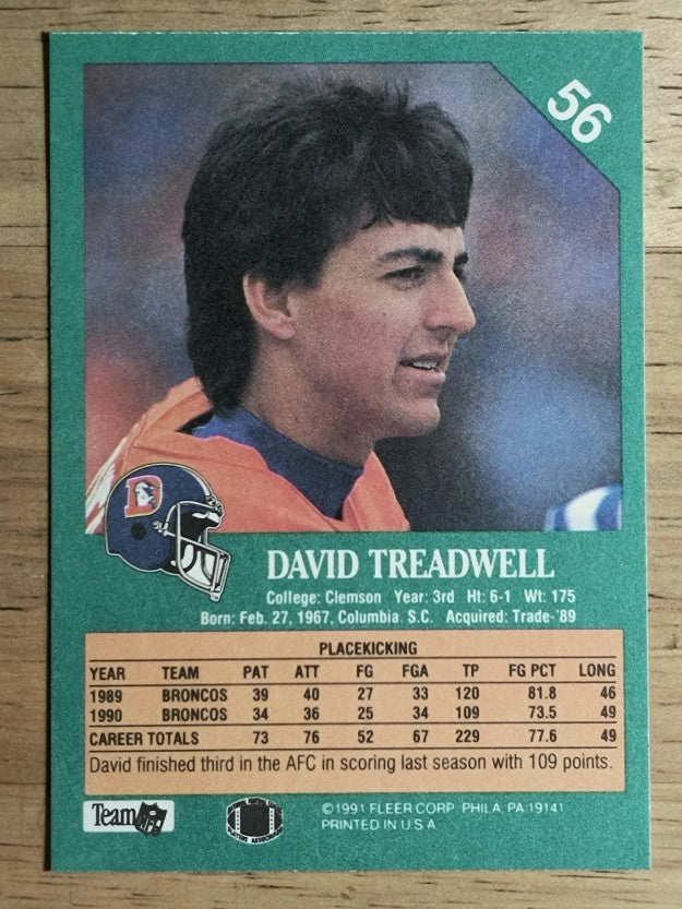 1991 Fleer #56 David Treadwell